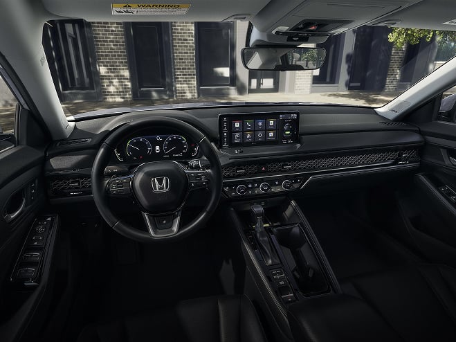 2026 Honda Accord black interior cabin.